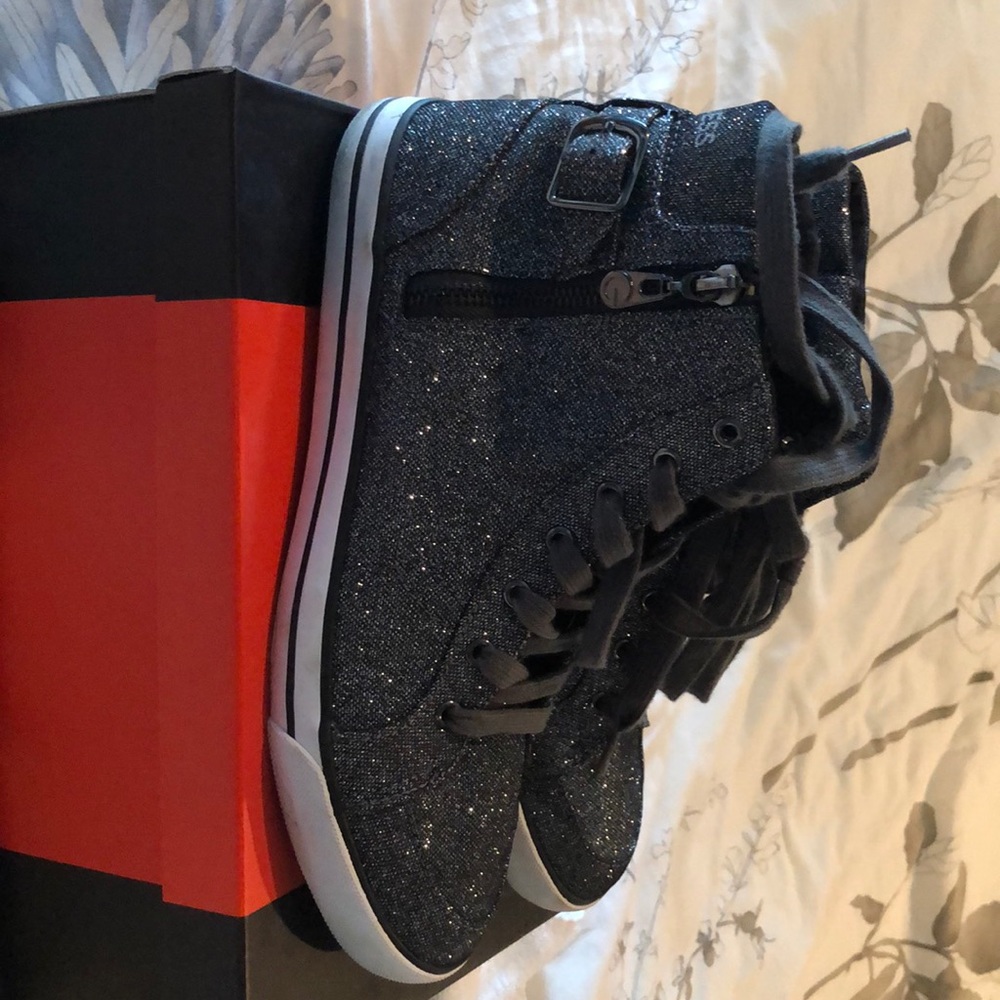G by Guess silver shoes - lots of sparkle
